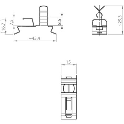 Klamra uziemiająca EMC SFZ-M/MSKL 3-12, 37620 - schemat