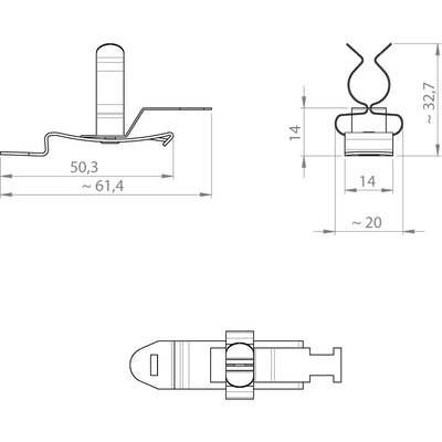 Klamra uziemiająca EMC SFZ-M/MSKL 8-18, 37622 - schemat