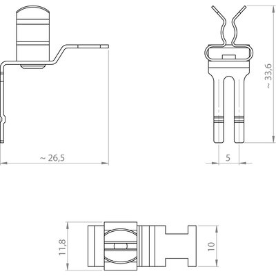 Klamra uziemiająca EMC STFZ/SKL 3-6, 37510.2 - schemat