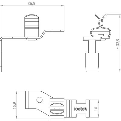 Klamra uziemiająca EMC STFZ2-SP.01, 3750701 - schemat