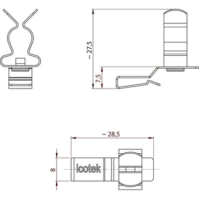 Klamra uziemiająca PFS/SKL 8-11, 367864 - schemat