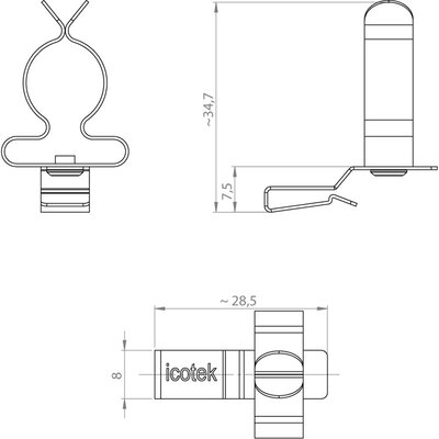 Klamra uziemiająca PFS/SKL 12-16, 367865 - schemat