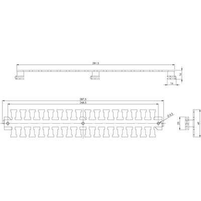 Listwa mocująca EMC KAFM 16/SC, 36465 - schemat