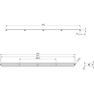 Listwa mocująca EMC KAFM 59/SC, 36467 - schemat