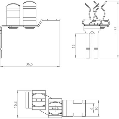 Klamra uziemiająca EMC STFZ2/30, 3750530 - schemat