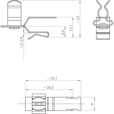 Klamra uziemiająca PFKZ-A/SKL 6-8, 367793 - schemat