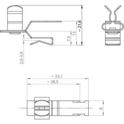Klamra uziemiająca PFKZ-B/SKL 3-6, 367832 - schemat