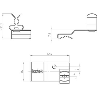 Klamra uziemiająca EMC PFK2-B/SKL 02, 36784.02 - schemat