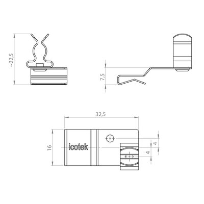 Klamra uziemiająca EMC PFK2-B/SKL 03, 36784.03 - schemat