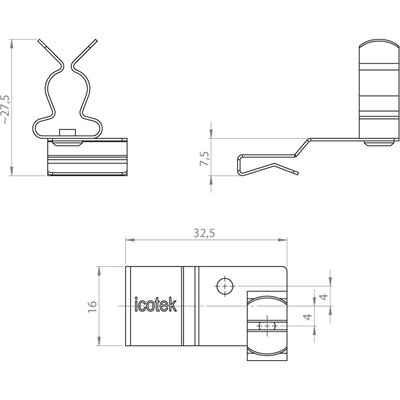 Klamra uziemiająca EMC PFK2-B/SKL 04, 3678404 - schemat