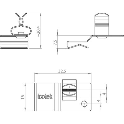 Klamra uziemiająca EMC PFK2-B/SKL 10, 3678410 - schemat