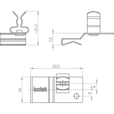 Klamra uziemiająca EMC PFK2-B/SKL 20, 36784.20 - schemat