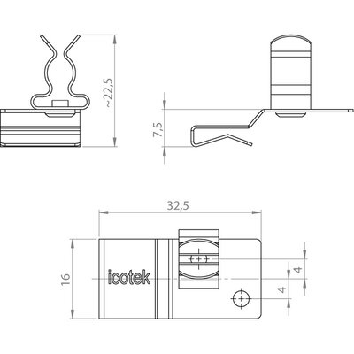 Klamra uziemiająca EMC PFK2-B/SKL 30, 36784.30 - schemat