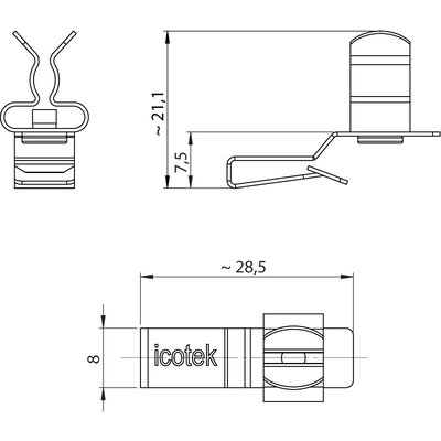 Klamra uziemiająca PFK-B/SKL 3-6, 367822 - schemat