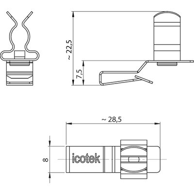 Klamra uziemiająca PFK-B/SKL 6-8, 367823 - schemat