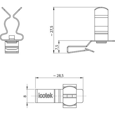 Klamra uziemiająca EMC PFK-B/SKL 8-11, 36782.4 - schemat