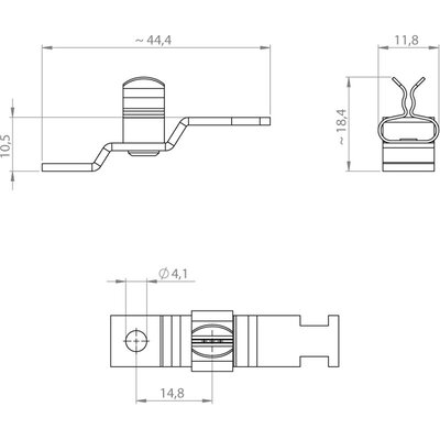 Klamra mocująca EMC LFZ/SKL 1,5-3, 36910 - schemat
