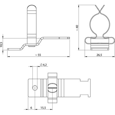 Klamra mocująca EMC LFZ/SKL 17-22, 36935 - schemat