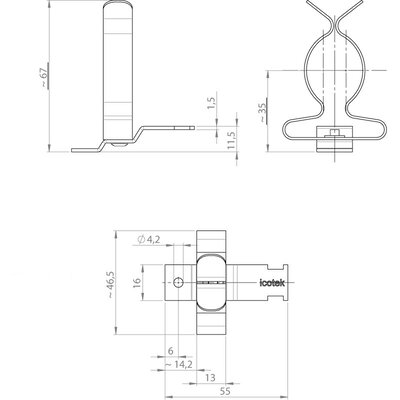 Klamra mocująca EMC LFZ/SKL 23-29, 36941 - schemat