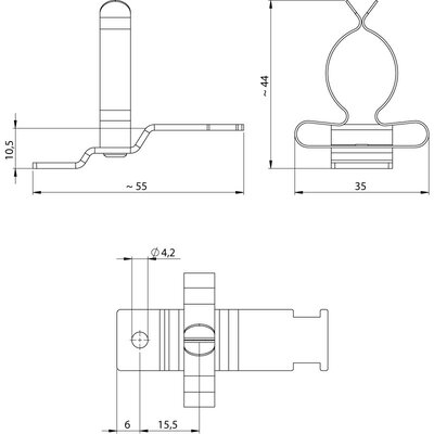 Klamra mocująca EMC LFZ/SKL 23-29, 36940 - schemat