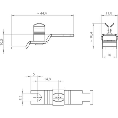 Klamra uziemiająca EMC LFZ-U5/SKL 1.5-3, 368871 - schemat