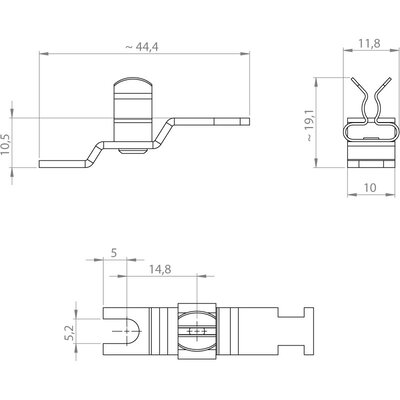 Klamra uziemiająca EMC LFZ-U5/SKL 1.5-3, 368872 - schemat