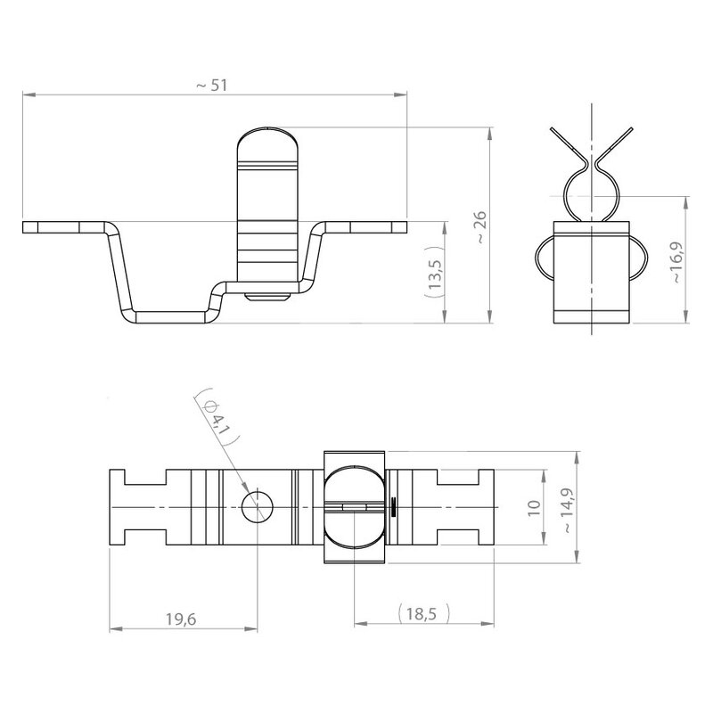 Klamra uziemiająca LF2Z-M/MSKL 3-12, 37665150 - schemat
