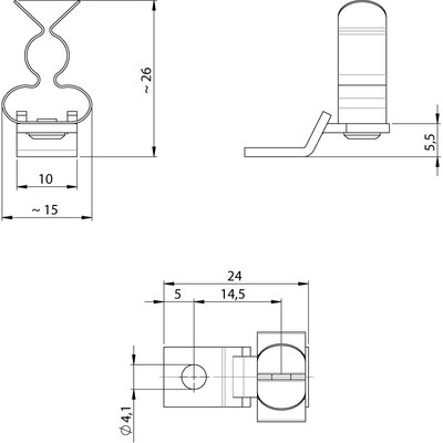 Klamra uziemiająca LF/MSKL 3-12, 37608 - schemat