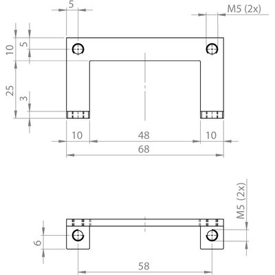 Uchwyt uziemiający KEL-EMC-PF-B, 39150 - schemat