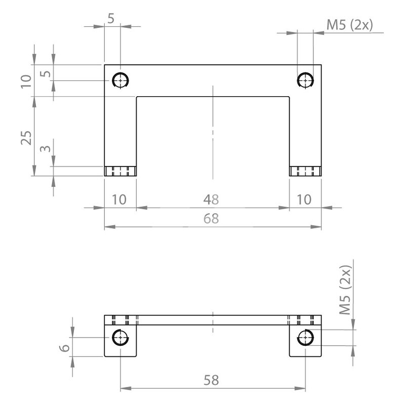 Uchwyt uziemiający KEL-EMC-PF-B, 39150 - schemat