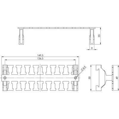 Listwa mocująca EMC KAFM 8/SK, 36438 - schemat