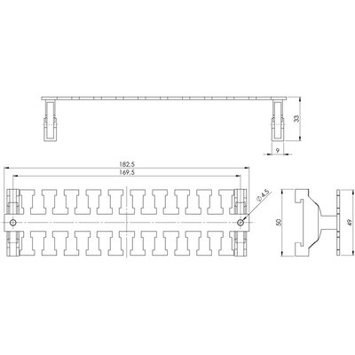 Listwa mocująca EMC KAFM 10/SK, 36440 - schemat