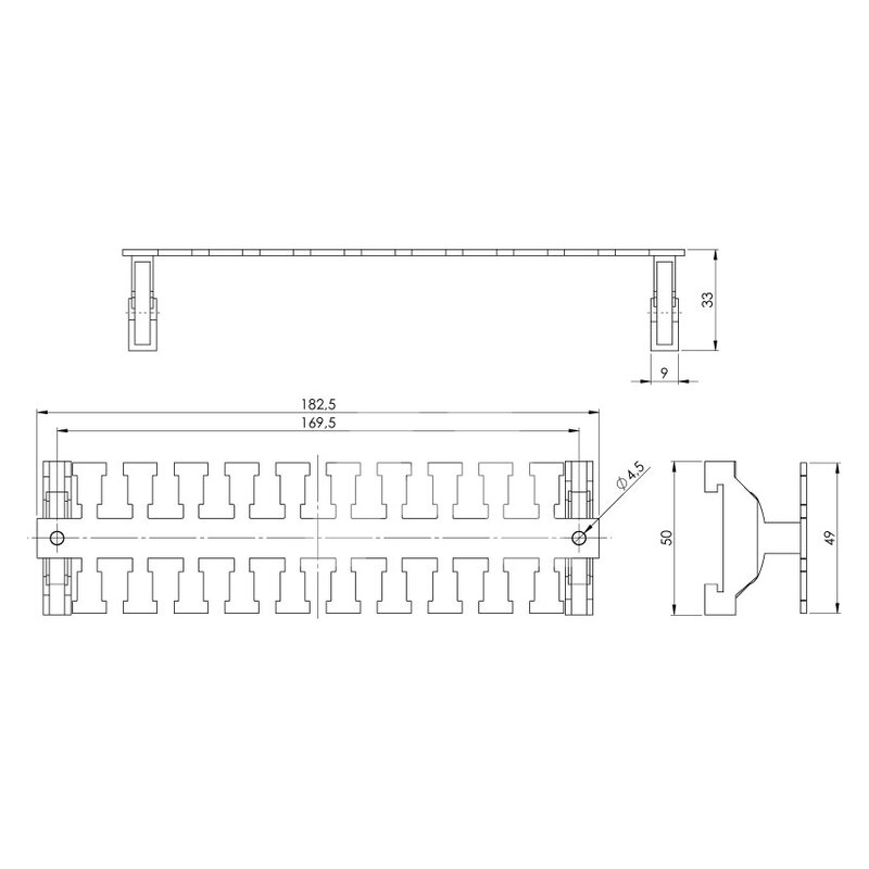 Listwa mocująca EMC KAFM 10/SK, 36440 - schemat