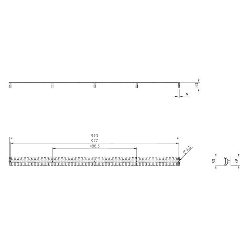 Listwa mocująca EMC KAFM 59/SK, 36472 - schemat