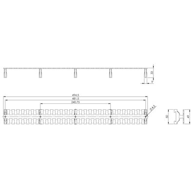 Listwa mocująca EMC KAFM 29/SK, 36471 - schemat