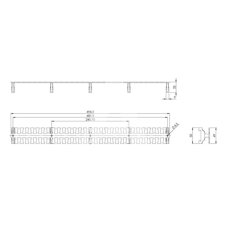 Listwa mocująca EMC KAFM 29/SK, 36471 - schemat