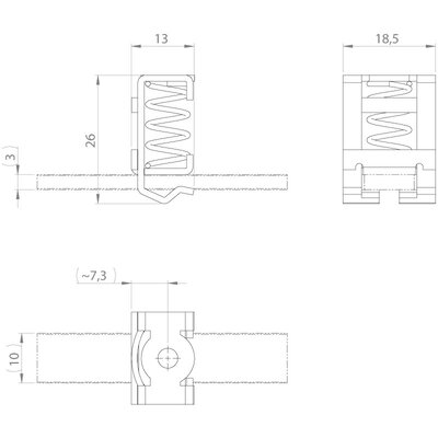 Klamra uziemiająca EMC SS/SK 3-8, 36235.002