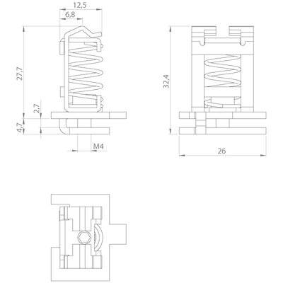 Klamra uziemiająca EMC SC/SK 3-8, 36696.002
