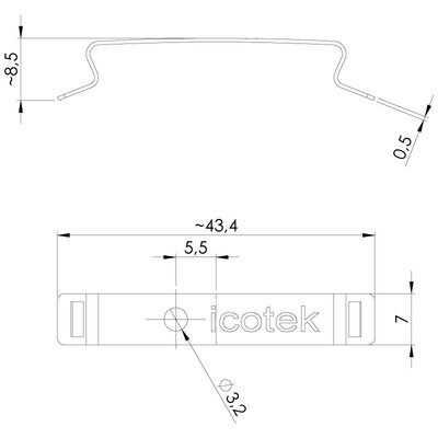Stopka zatrzaskowa z gwintem SFS single M3, 36229