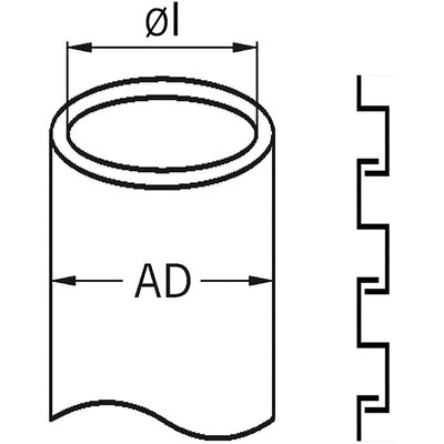 Wąż ochronny do kabli 1010.801.031 - schemat