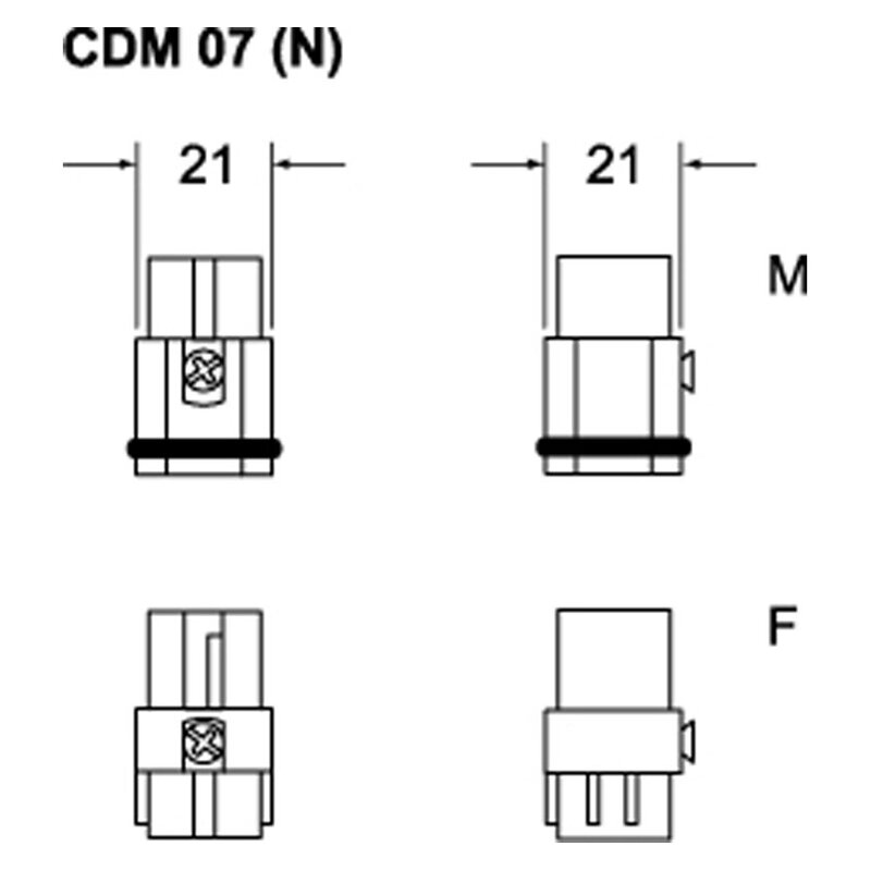 Wkładka męska 21.21, CDM 07 - schemat 1