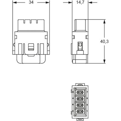 Wkładka złącza przemysłowego, RX 08 I6GF - schemat