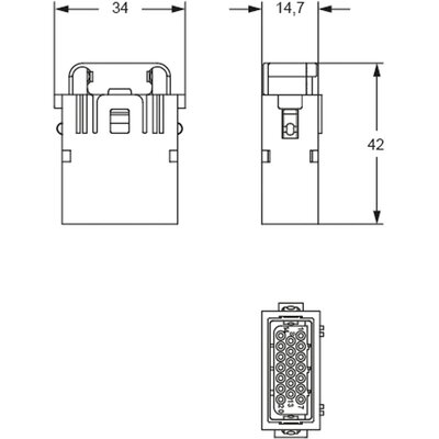 Wkładka złącza przemysłowego, RX 20S IGM - schemat