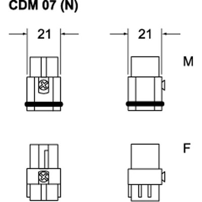 Wkładka męska 21.21, CDM 07 - schemat 1