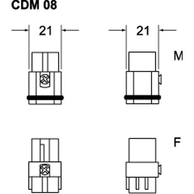 Wkładka męska 21.21, CDM 08 - schemat 1