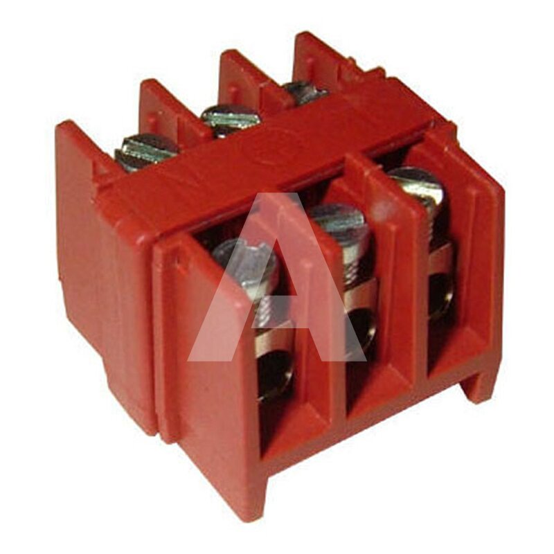 Blok zaciskowy TEEBLOCK 3 pin IP00, czerwone, THB.026.B1A