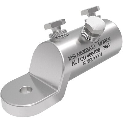 Końcówka kablowa na śruby zrywalne, otwór M12, Al/Cu, 400-630 mm², 36 kV, 3 x śruba aluminiowa zrywalna, MSLM6303A12 - zdjęcie