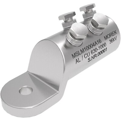 Końcówka kablowa na śruby zrywalne, otwór M16, Al/Cu, 630-1000 mm², 36 kV, 4 x śruba aluminiowa zrywalna, MSLM10004A16 - zdjęcie