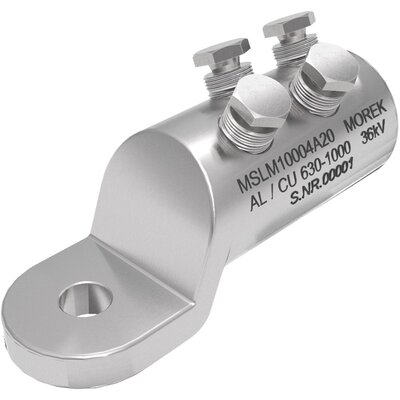 Końcówka kablowa na śruby zrywalne, otwór M20 Al/Cu, 630-1000 mm², 36 kV, 4 x śruba aluminiowa zrywalna, MSLM10004A20 - zdjęcie
