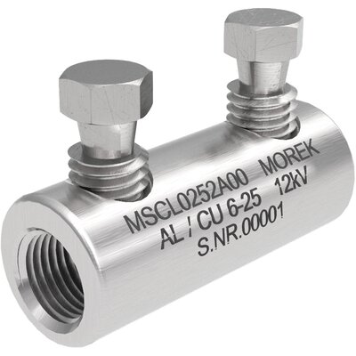 Złącza kablowe na śruby zrywalne, Al/Cu, 6 ‑ 25 mm², 12 kV, 2 x śruba aluminiowa zrywalna, MSCL0252A00 - zdjęcie